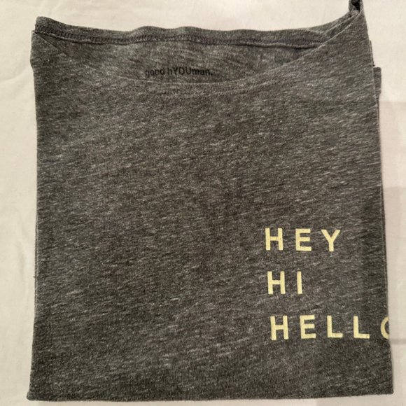 L good hYOUman  Short Sleeve Tee - Hey Hi Hello - Picture 6 of 7